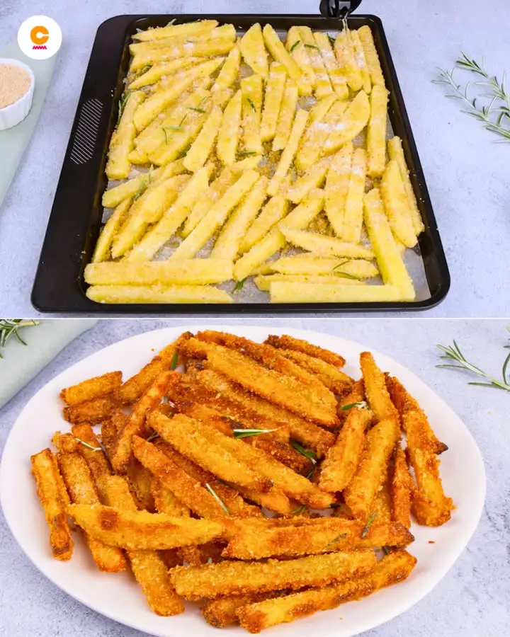 Patatine al forno croccanti