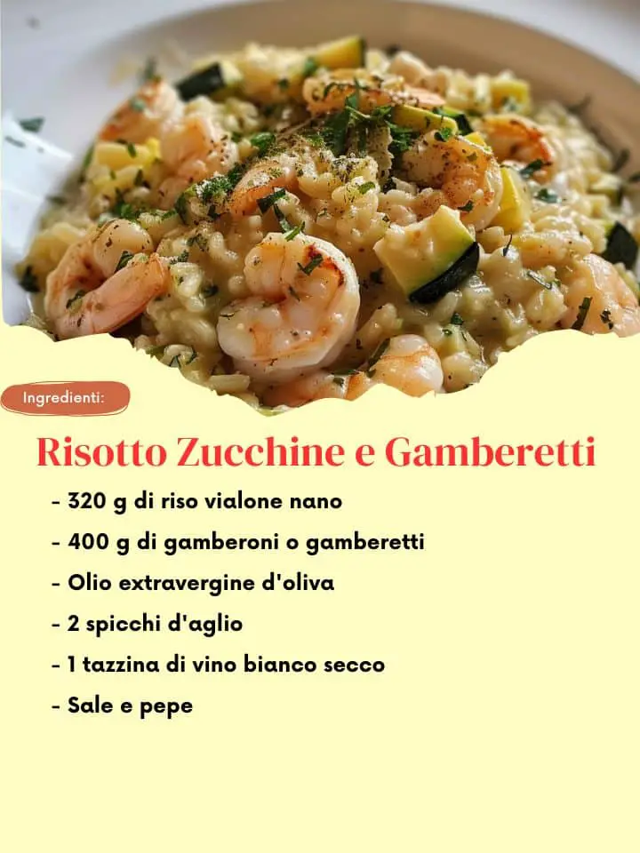 Risotto zucchine e gamberetti