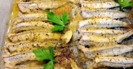 Alici al forno semplici
