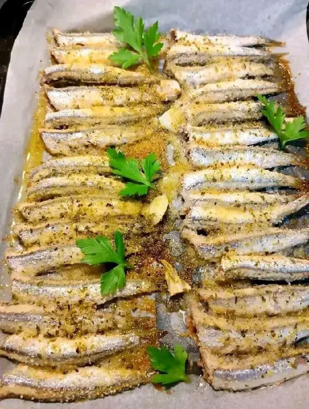 Alici al forno semplici