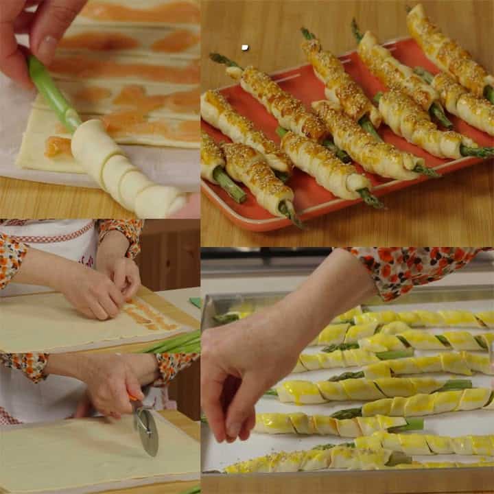 Asparagi avvolti in pasta