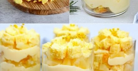 Bicchieri cremosi al pan di Spagna