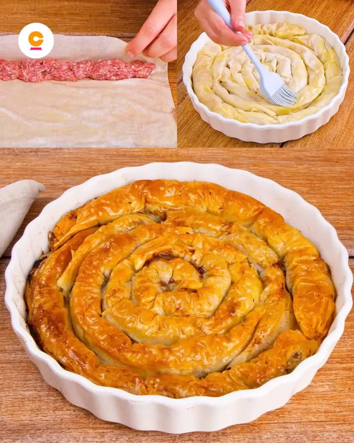 Burek di carne e spinaci