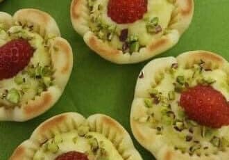 Cestini di crema fragole