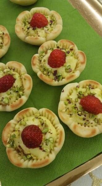 Cestini di crema fragole