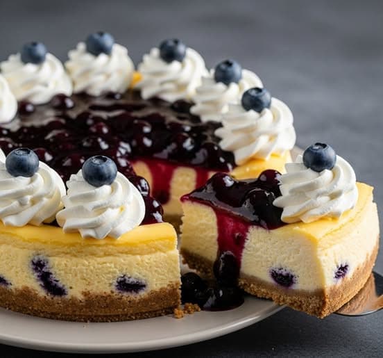Cheesecake ai mirtilli
