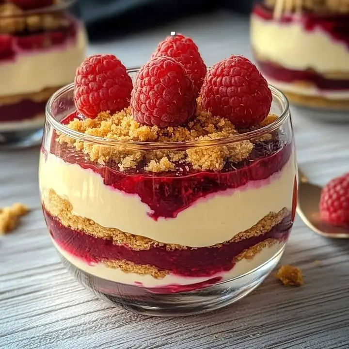 Cheesecake lampone bicchiere