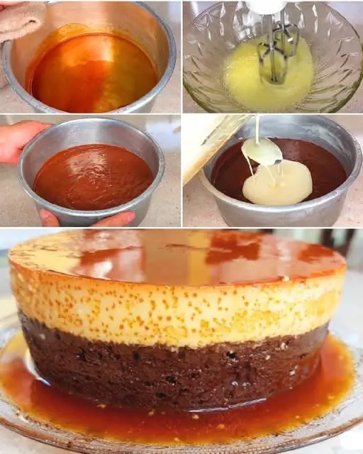 Chocoflan pastello impossibile