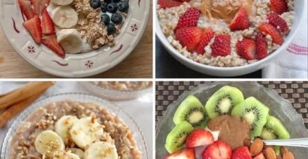 Colazioni con avena frutta