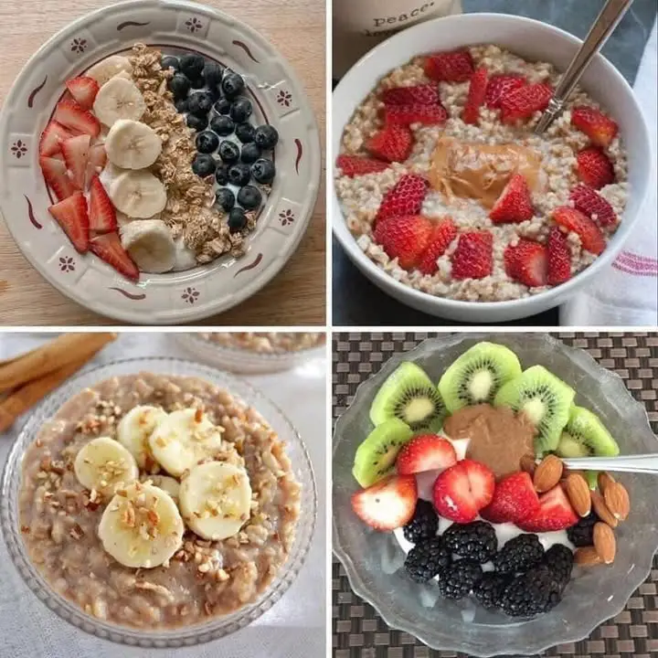Colazioni con avena frutta