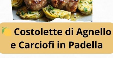 Costolette agnello carciofi padella