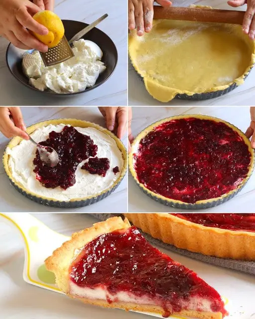Crostata ricotta e visciole