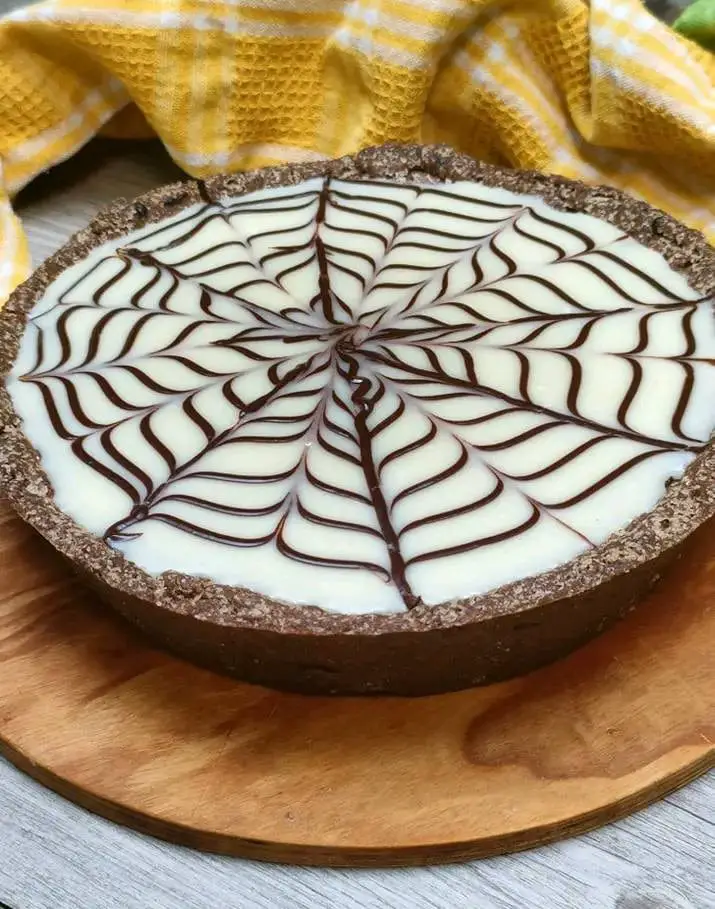 Crostata zebrata cioccolato bianco