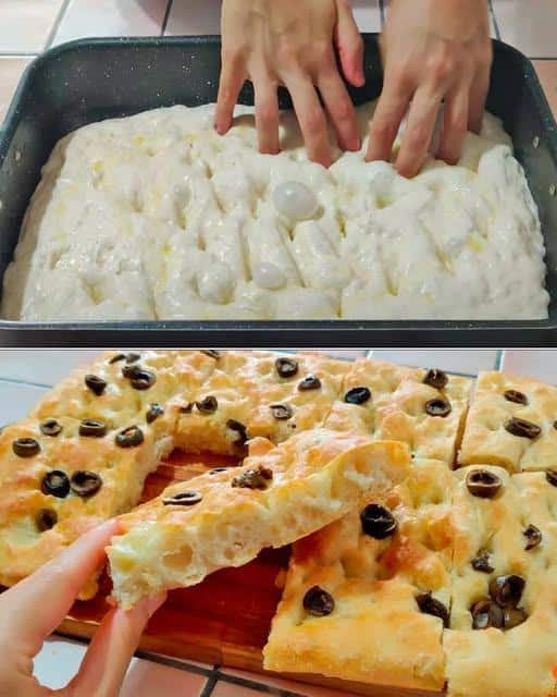 Focaccia alle olive profumata