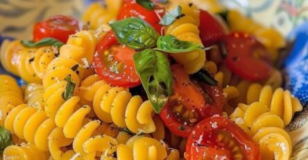 Fusilloni pomodori basilico