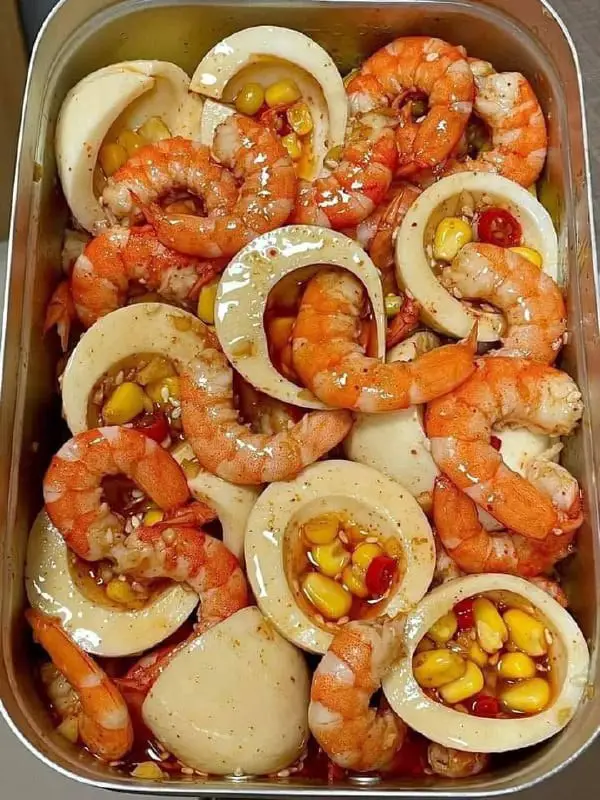 Gamberi marinati in salsa
