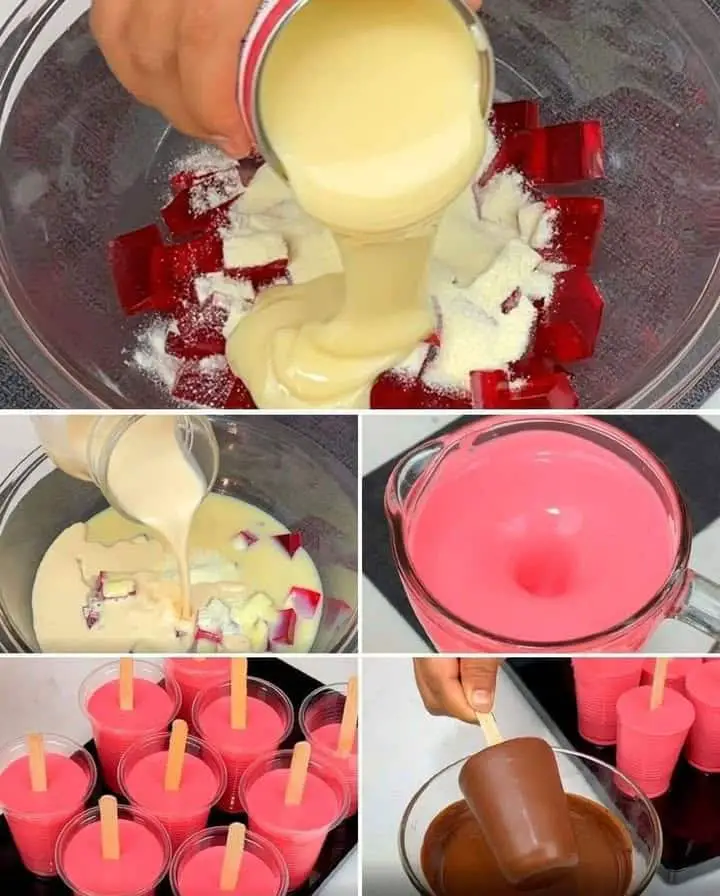 Gelato fragola fresco cremoso