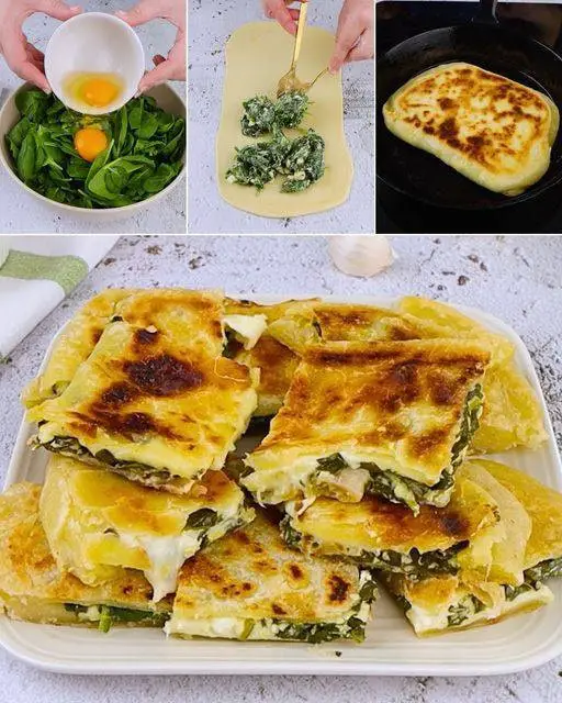 Gozleme ripieno di feta