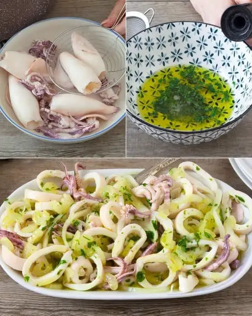 Insalata di calamari fresca