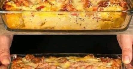 Lasagne blu e pollo