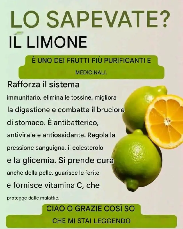 Limone depurativo e medicinale