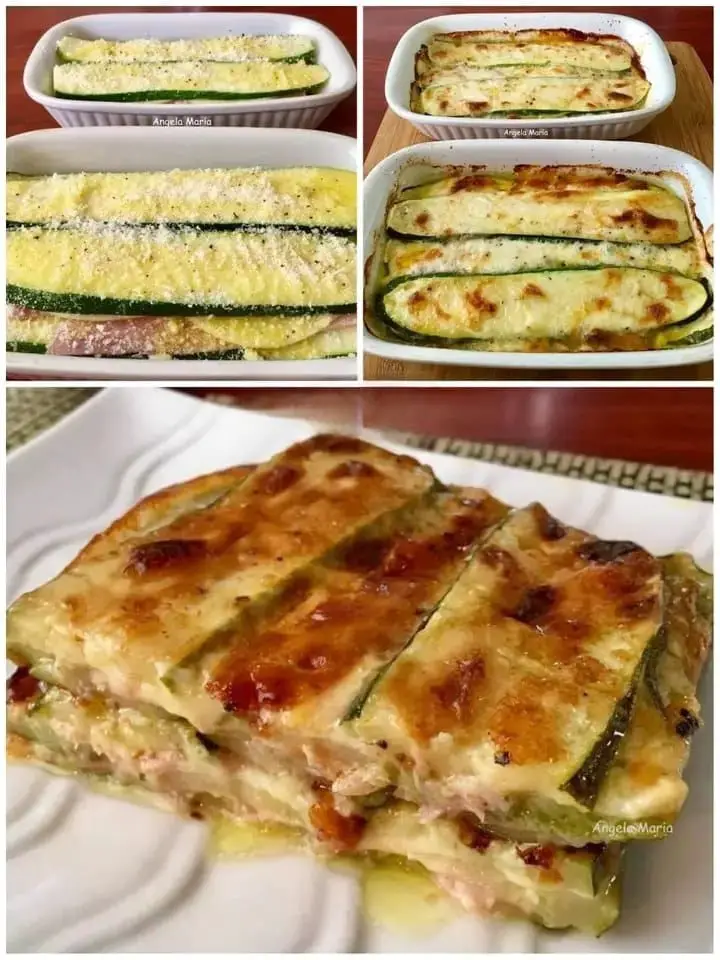 Parmigiana di zucchine e prosciutto