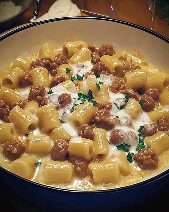 Pasta con fagioli e salsiccia