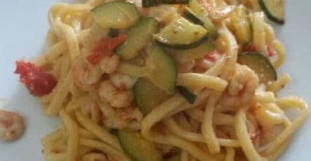Pasta zucchine gamberetti
