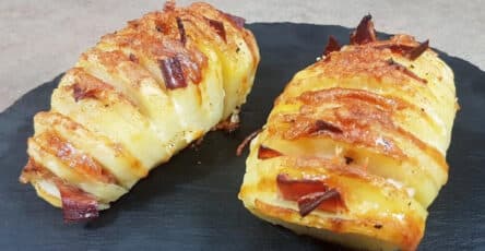 Patate al forno con pancetta