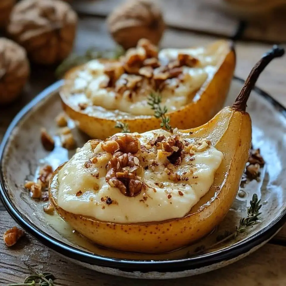 Pere al forno con noci
