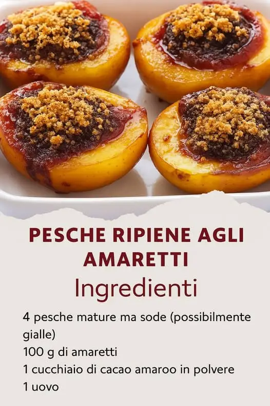 Pesche ripiene dolci