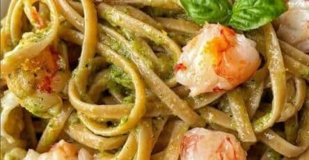 Pesto di zucchine e gamberoni