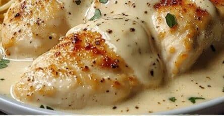 Pollo cremoso al formaggio