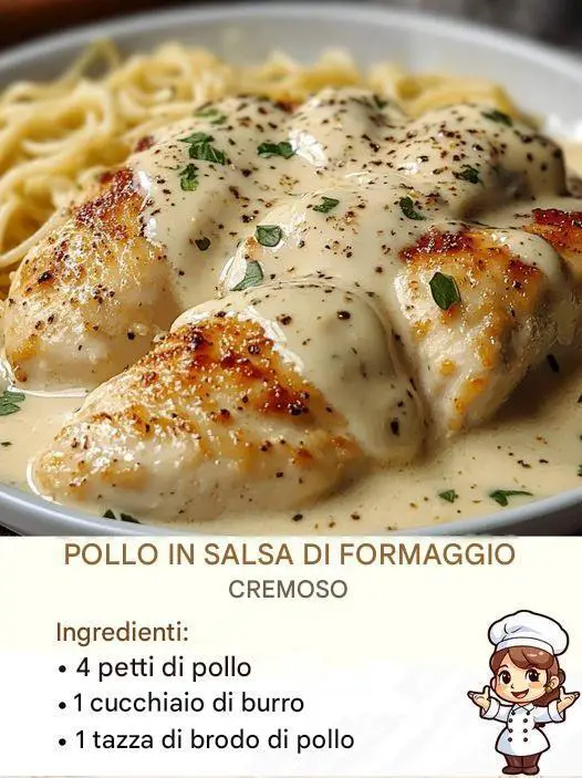 Pollo cremoso al formaggio