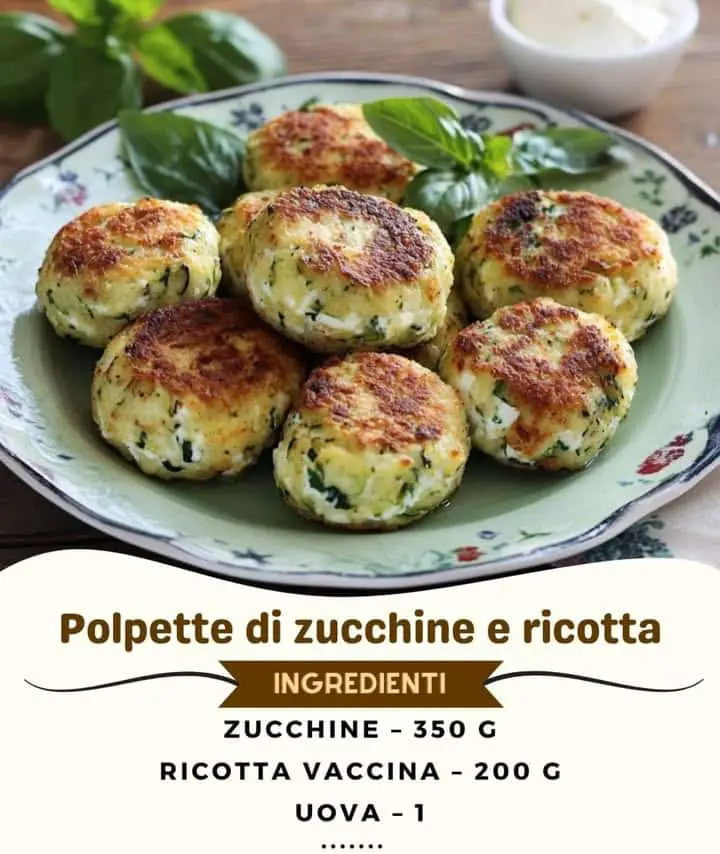 Polpette di zucchine ricotta