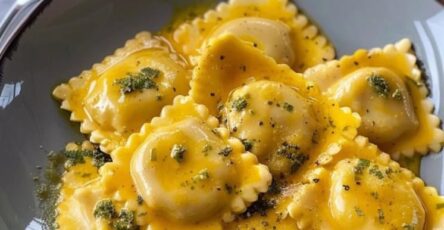 Ravioli di gamberi e limone