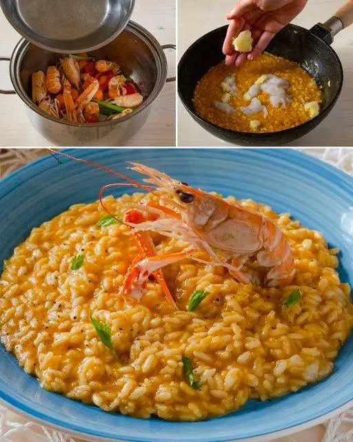 Risotto scampi e limone