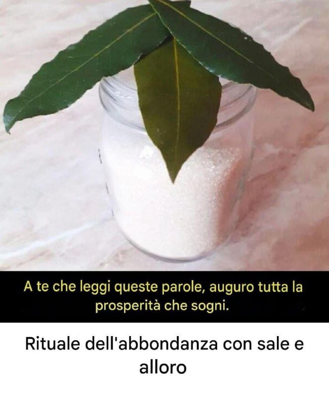 Rituale dell'abbondanza sale