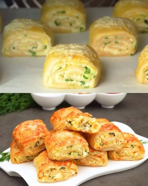 Rotolini di pasta sfoglia