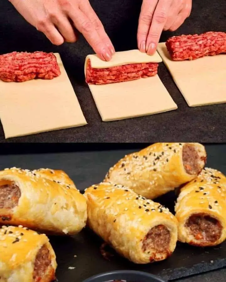 Salsicce in pasta sfoglia