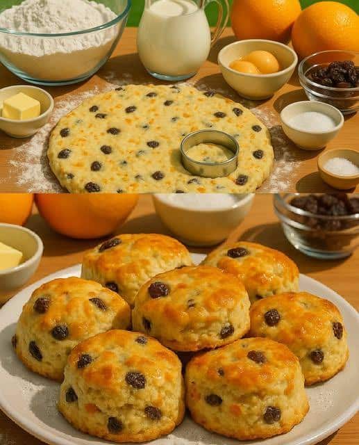 Scones dolci all'arancia