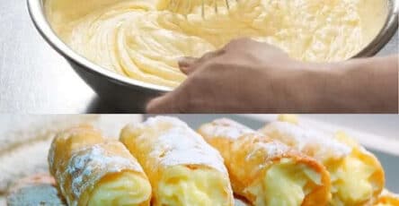 Sigari con crema pasticcera