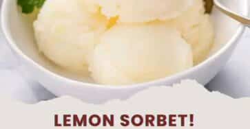 Sorbetto al limone fresco