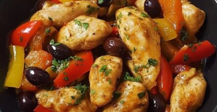 Straccetti di pollo e peperoni