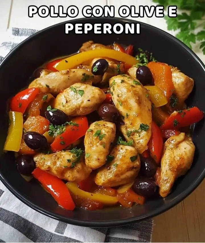 Straccetti di pollo e peperoni