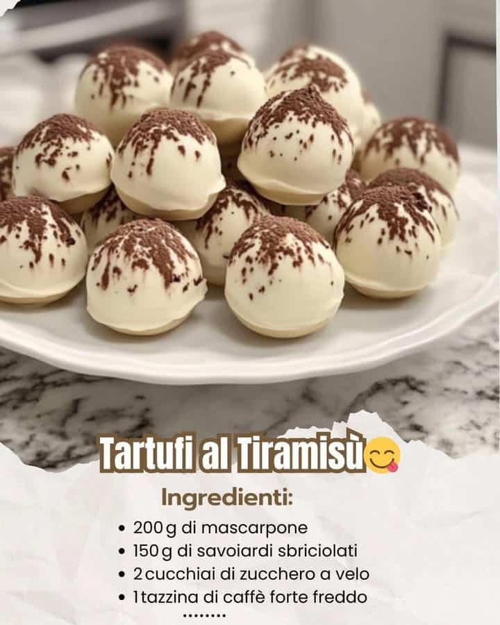 Tartufi al tiramisù ricetta