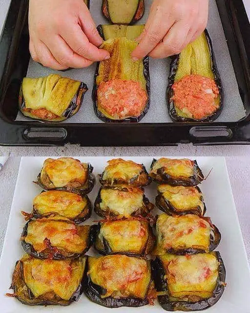 Tasche di melanzane ripiene