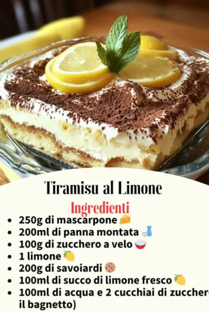 Tiramisù al limone facile