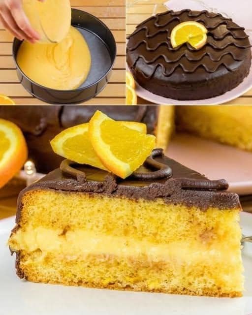 Torta all'arancia e cioccolato