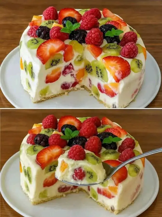 Torta cremosa alla frutta